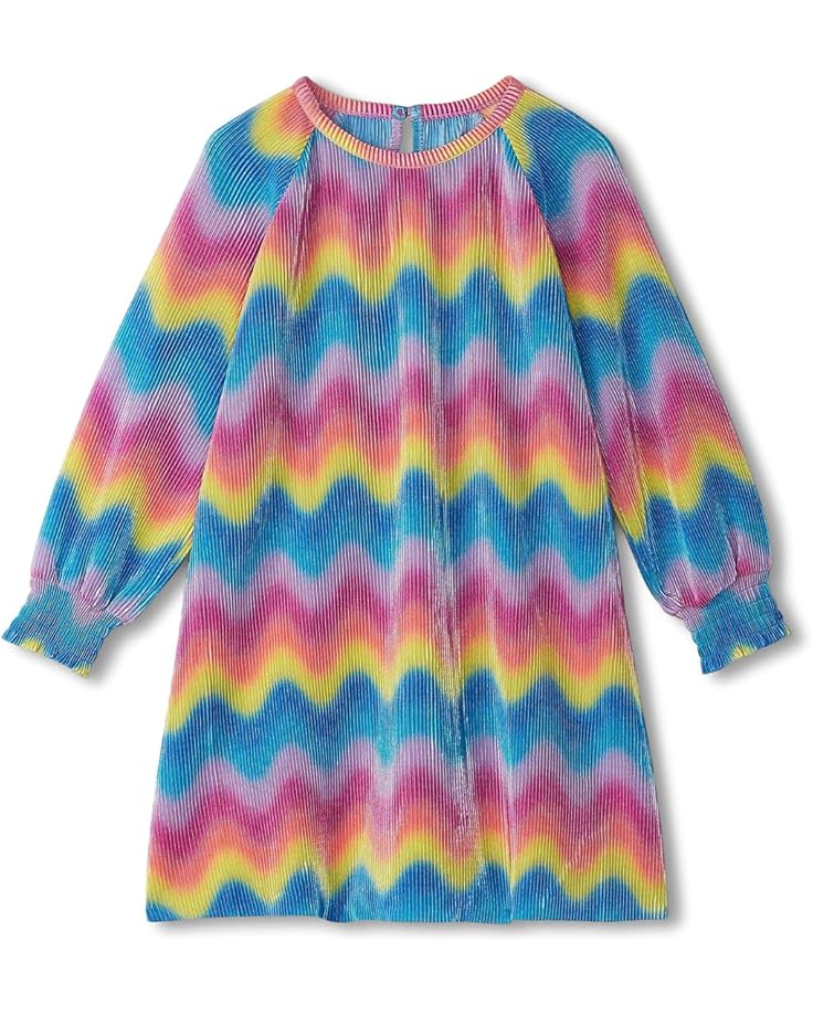 

Платье Hatley Kids Rainbow Wave Pleated A-line Dress, розовый