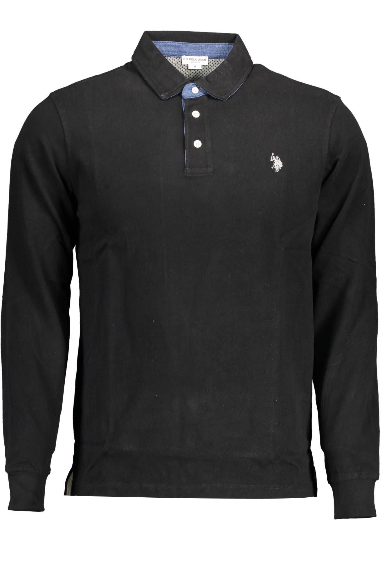 

Черная хлопковая мужская рубашка поло U.S. Polo Assn.