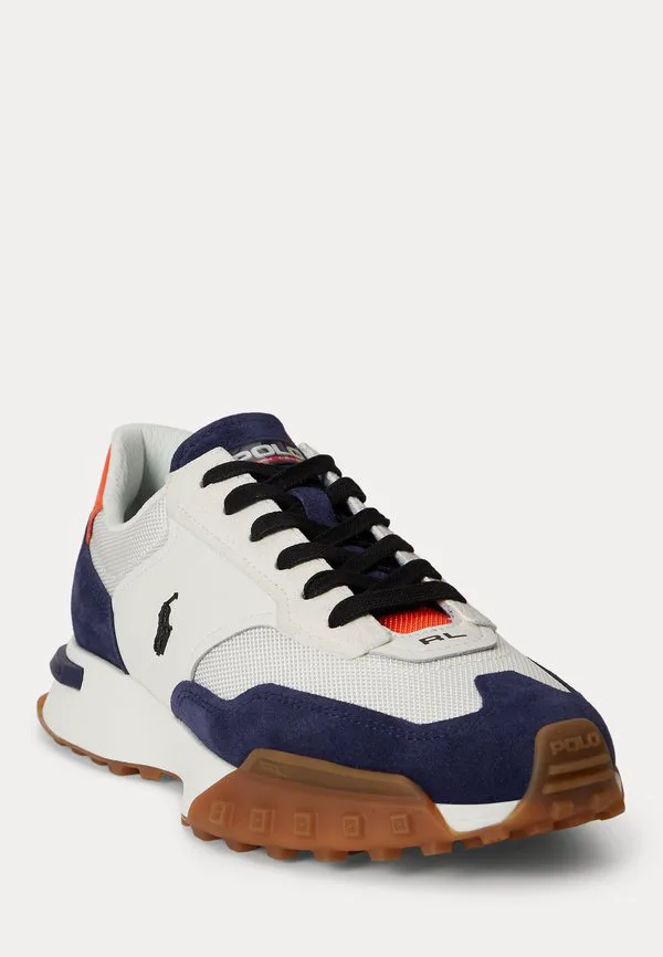 Кроссовки eldridge с замшевыми вставками Polo Ralph Lauren, Deckwash White/Navy/Orange — фото 2