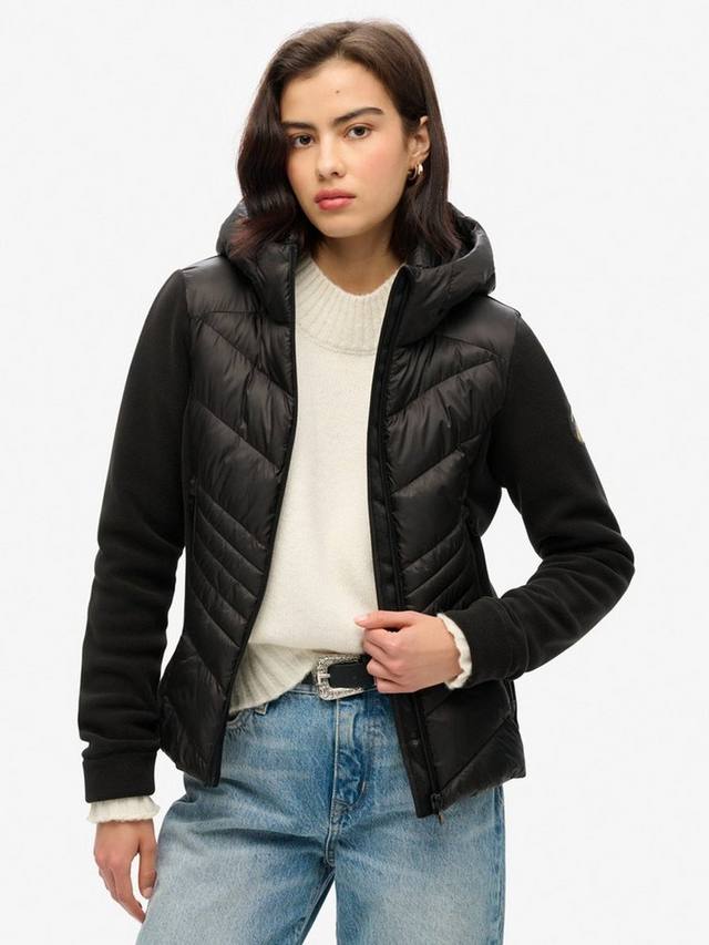 

Штормовая флисовая куртка с капюшоном Superdry, черный