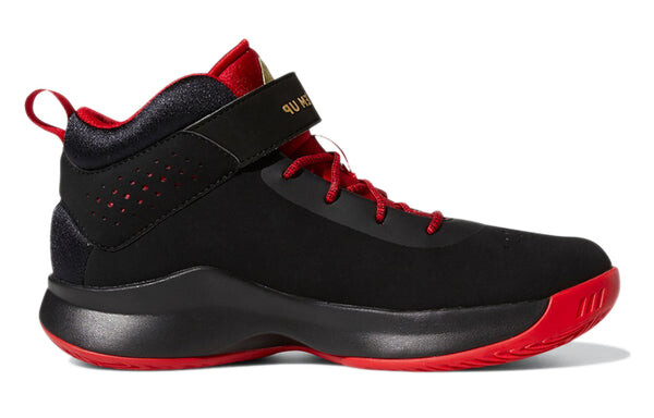 Кроссовки adidas Cross Em Up 5 Wide Slip On 'Core Black Gold Metallic Scarlet', черный — фото 2