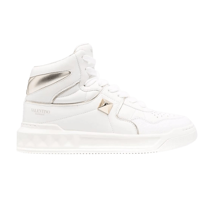 Кроссовки Valentino Valentino Wmns One Stud Mid 'White Silver', белый
