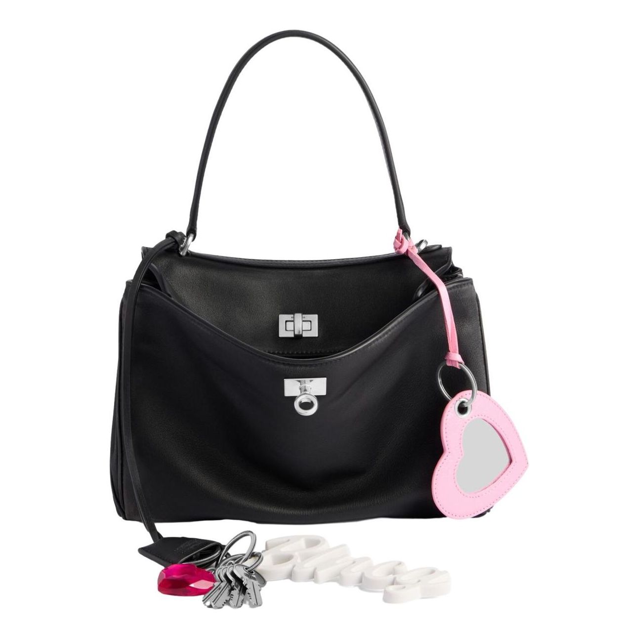 

Сумка (WMNS) Balenciaga Rodeo Small Handbag Used Effect With One Charm 'Black'