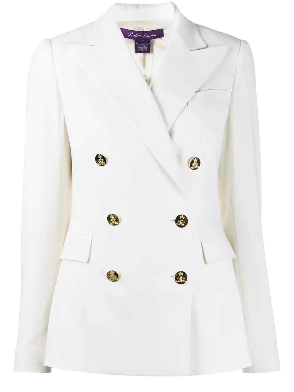 

Двубортный приталенный блейзер Ralph Lauren Collection, белый
