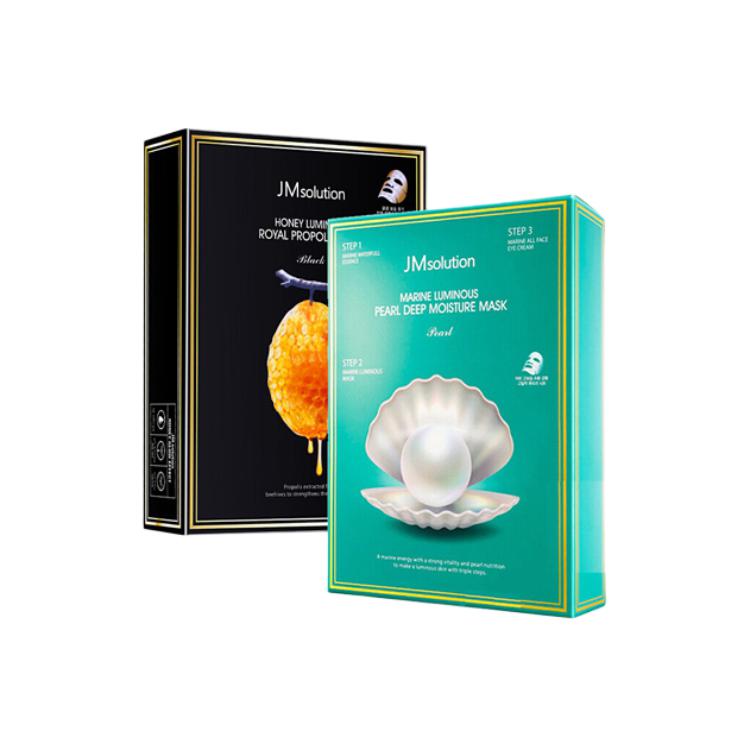 

JM Solution Propolis Ocean Pearl увлажняющая и питательная тканевая маска для лица 10 штук *2+10 штук *2 JMsolution