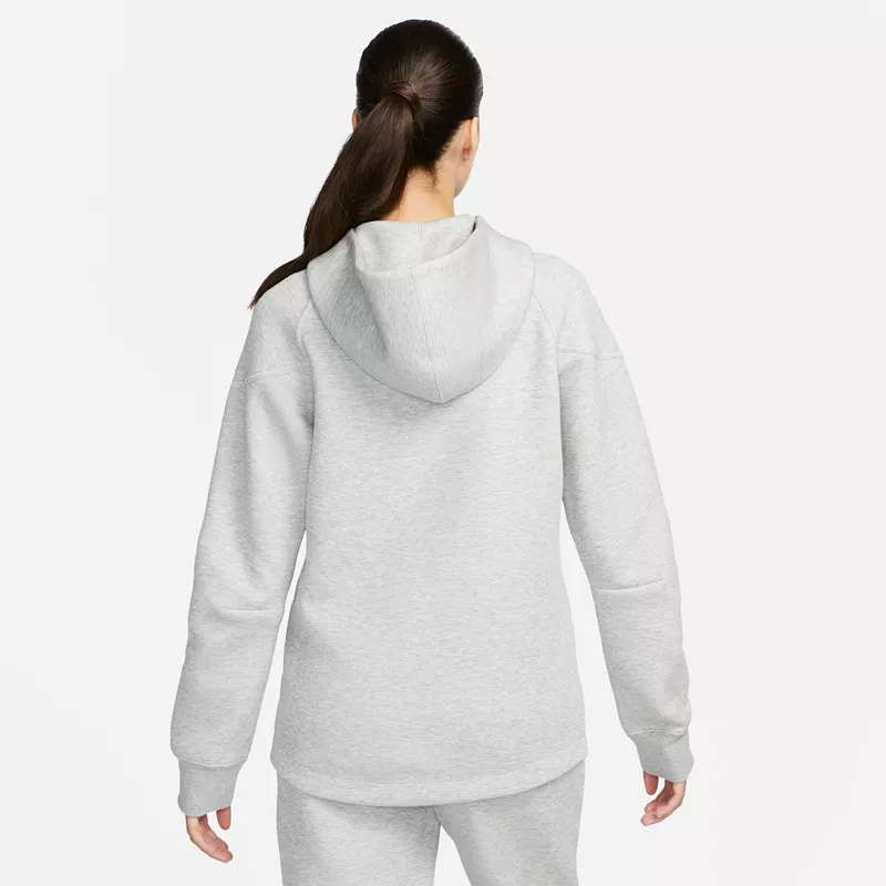 Женская худи Nike Sportswear Tech Fleece Windrunner с молнией во всю длину, цвет Dk Heather Grey — фото 2