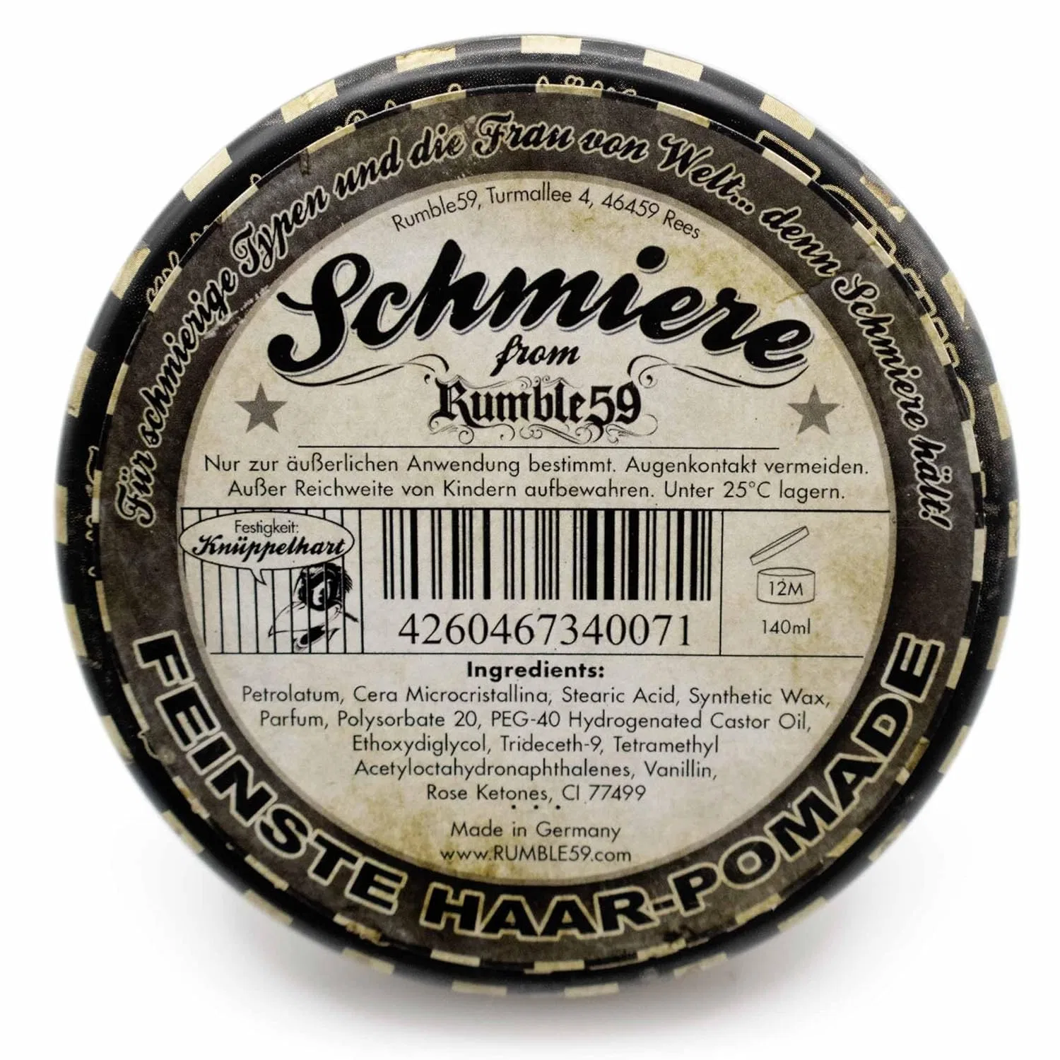 Помада для укладки волос «Schmiere Special Edition Rock Hard» от Rumble 59 Schmiere Feinste Haar-Pomade — фото 2