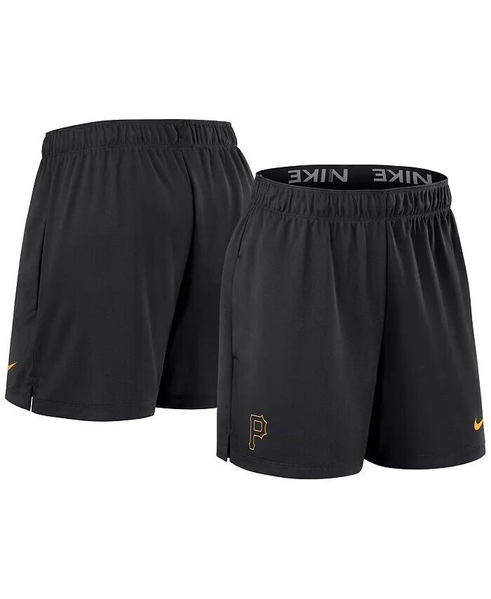 

Женские черные трикотажные шорты Pittsburgh Pirates Authentic Collection Nike