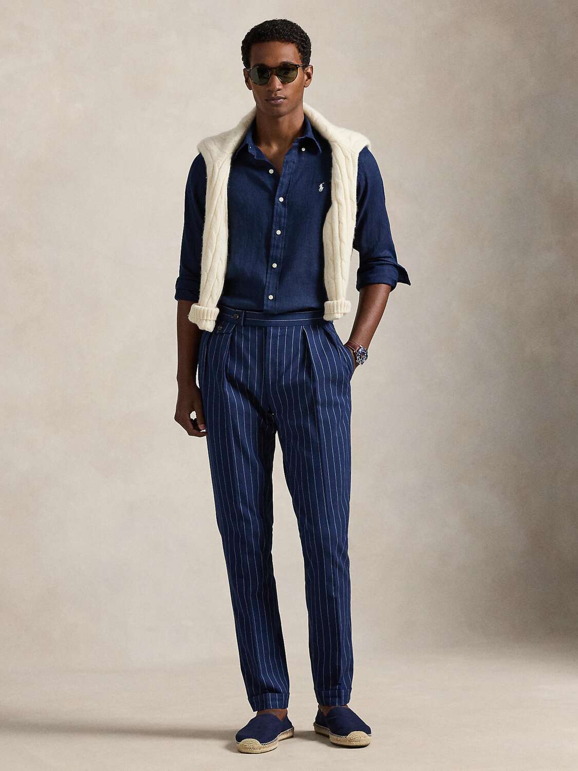 Polo Ralph Lauren Рубашка на пуговицах Regular fit в цвете Marine Blue — фото 4