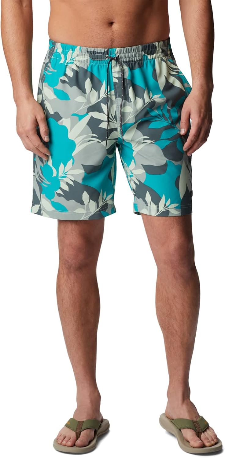 

Columbia мужские шорты Summertide Stretch Printed, Ice Green Floriated
