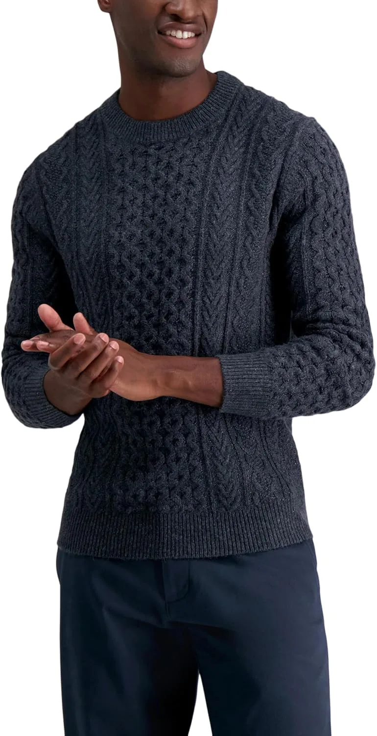 

Haggar мужской свитер с длинным рукавом и арановым узором