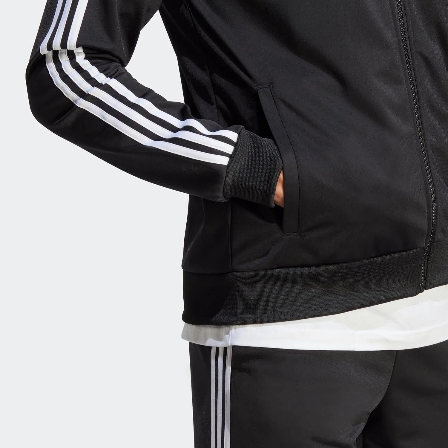 Мужской спортивный костюм с лампасами, adidas, черный — фото 3