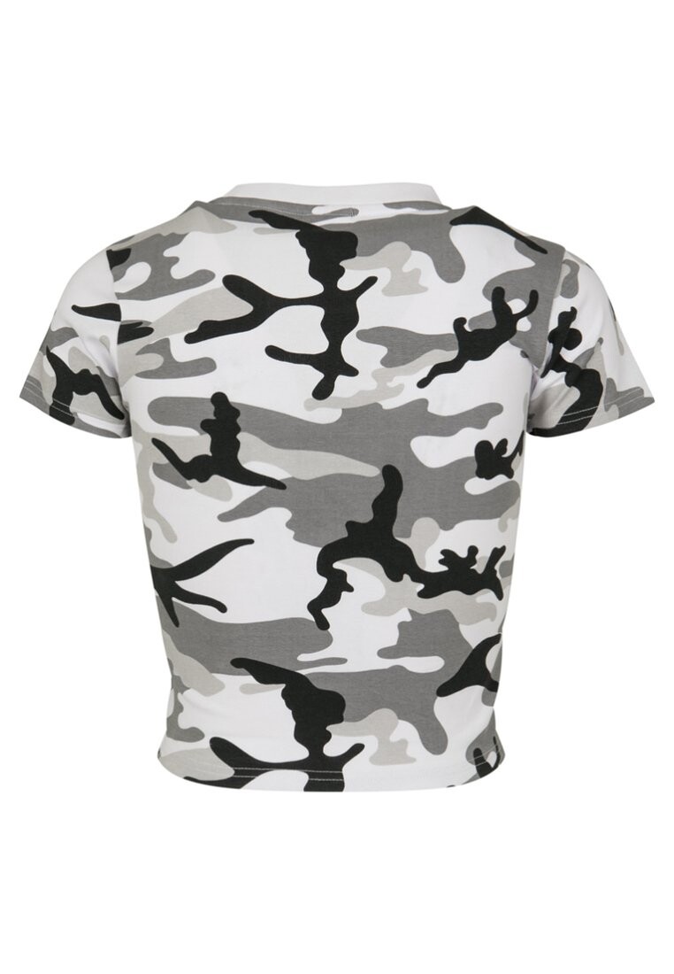 

Футболка с принтом LADIES STRETCH JERSEY CROPPED TEE Urban Classics, белый