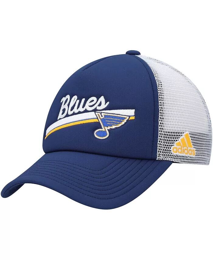 

Женская темно-синяя, белая кепка-кнопка St. Louis Blues Trucker adidas