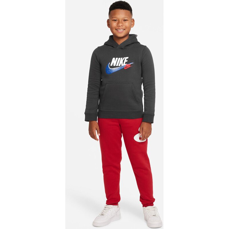 Hooded sweatshirt b nsw si flc po hoodie bb Nike, серый — фото 3