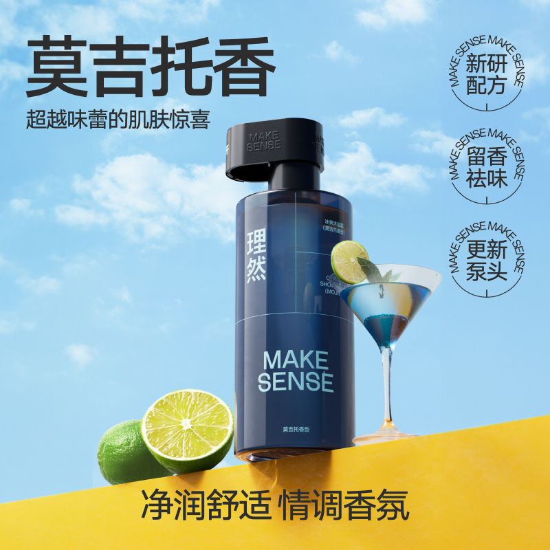 Мужской ароматный гель для душа Mojito Aromatic для лечения перхоти очищение 400 мл MAKE ESSENCE — фото 3