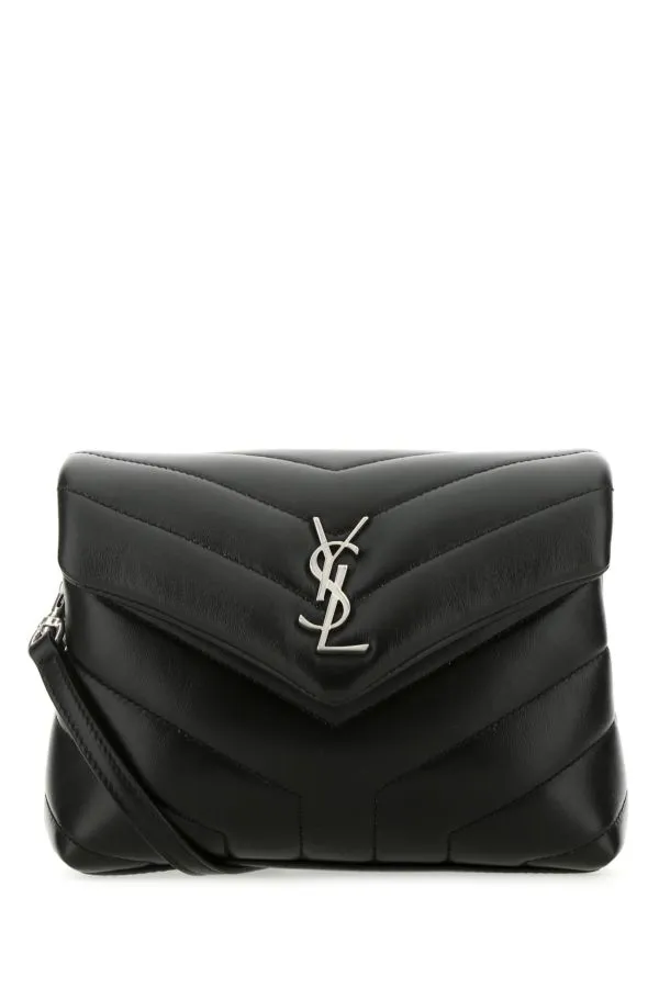 

Черная кожаная сумка Toy Loulou Crossbody Saint Laurent