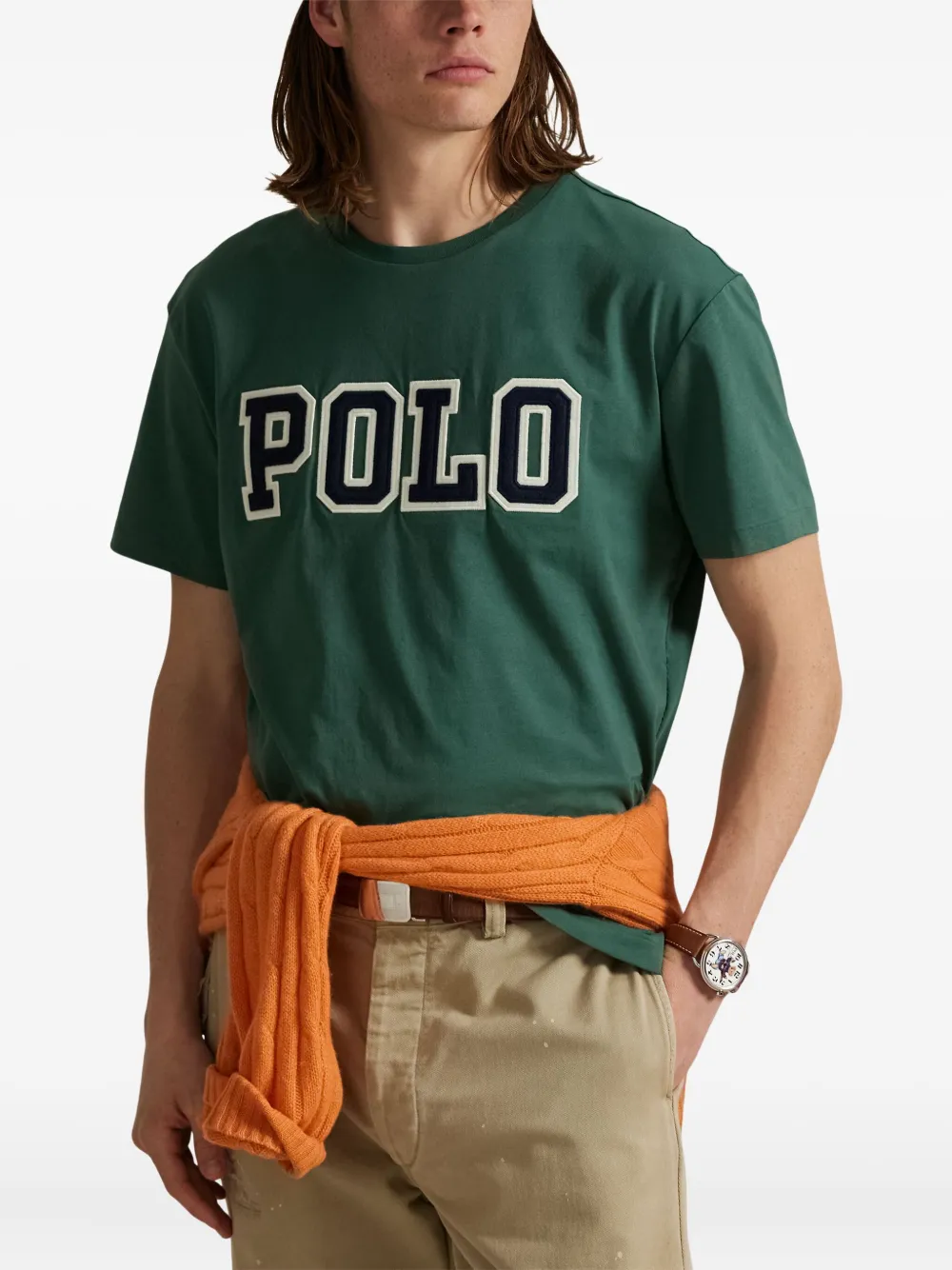 Футболка с логотипом POLO RALPH LAUREN, зеленый — фото 3
