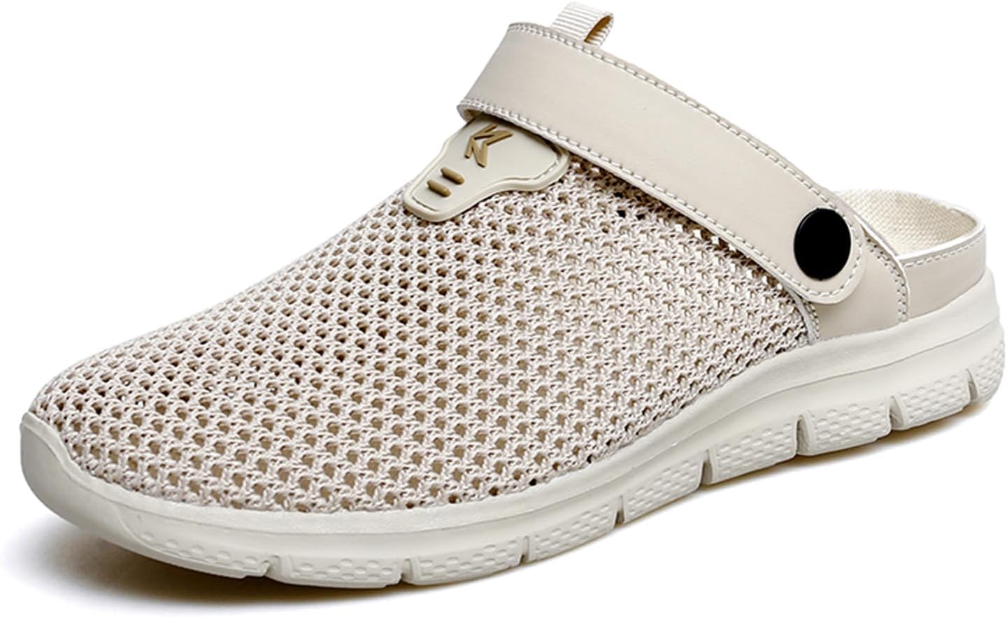 

Садовые сабо ihinzry для мужчин и женщин, сетчатые сабо с отверстиями, домашние и тапочки, сабо для медсестер, бежевый