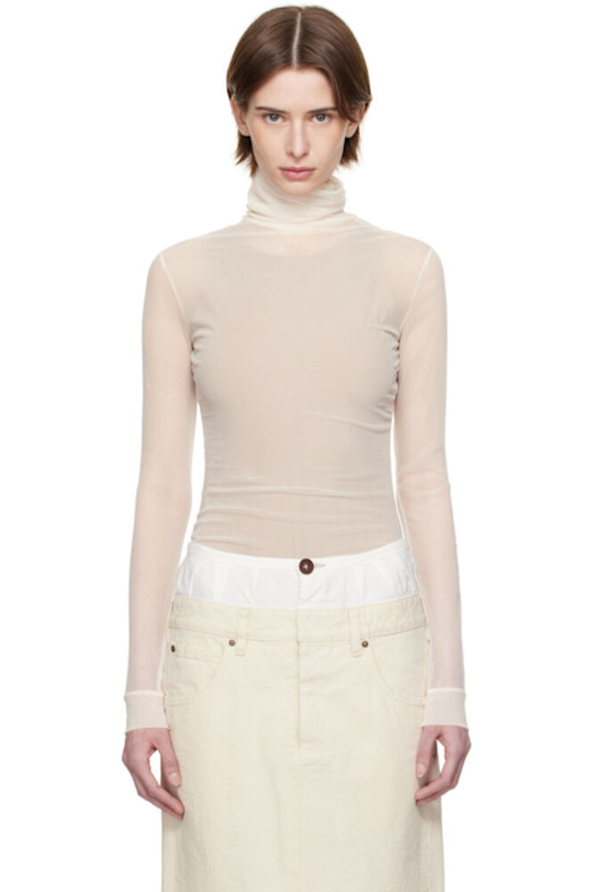 

Боди Off-White с высоким воротом Maison Margiela
