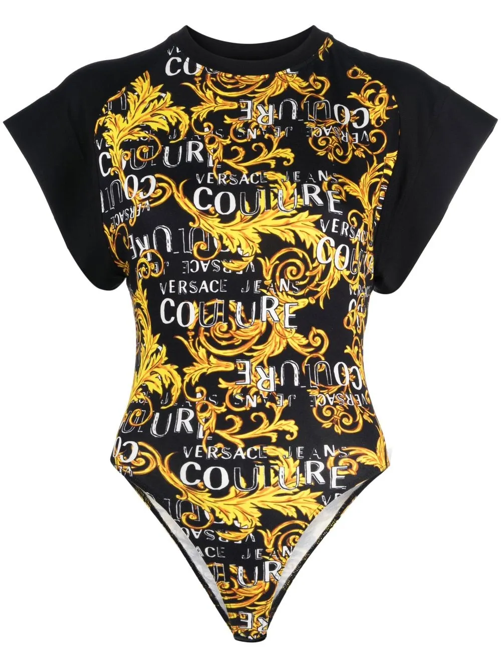 

Боди с логотипом Versace Jeans Couture, черный