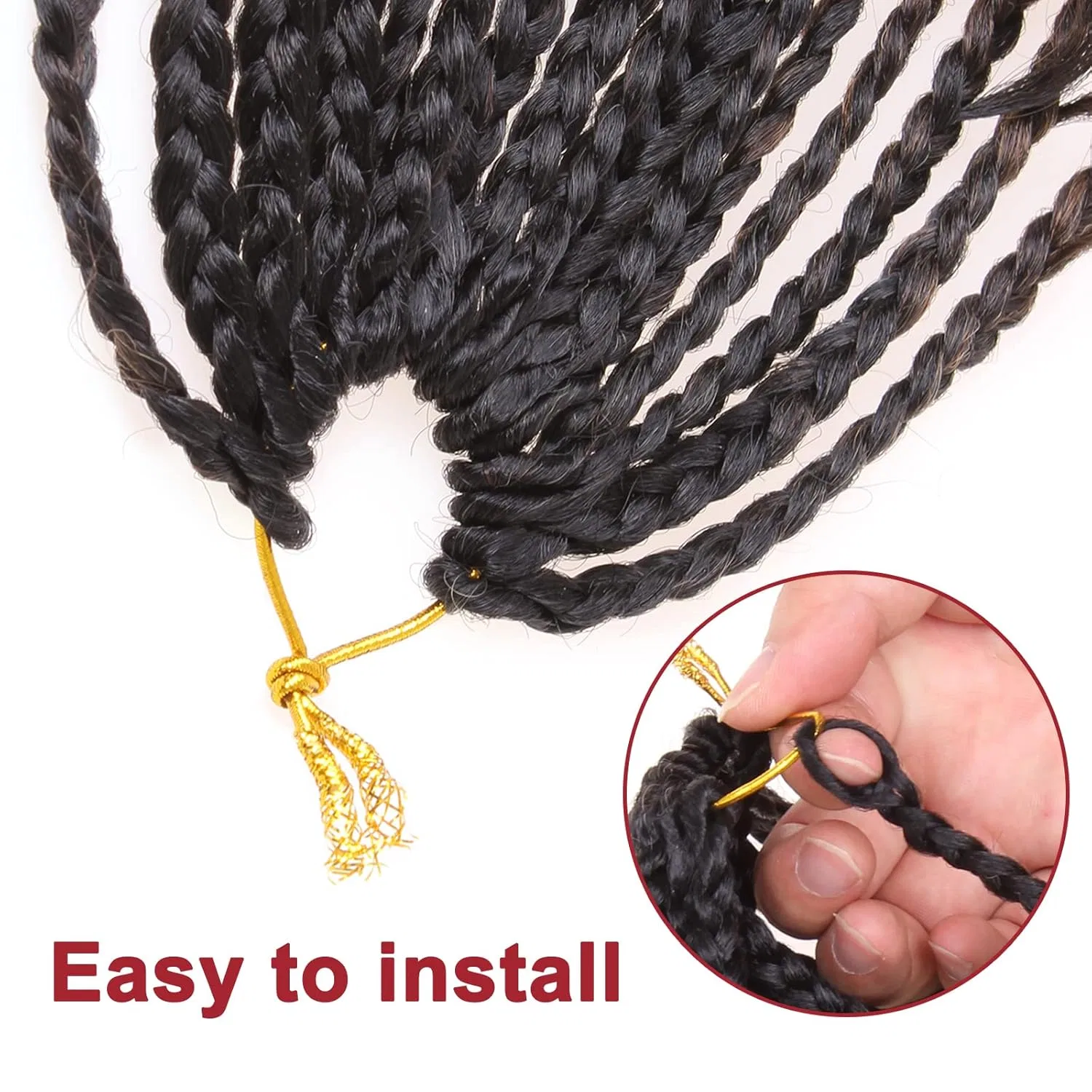 Набор синтетических косичек для наращивания волос Xtrend Boho Box Braids, 14 дюймов, 8 упаковок Xtrend, 53# — фото 3