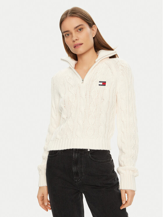 

Свитер обычного кроя DW0DW20269 Tommy Jeans, экрю