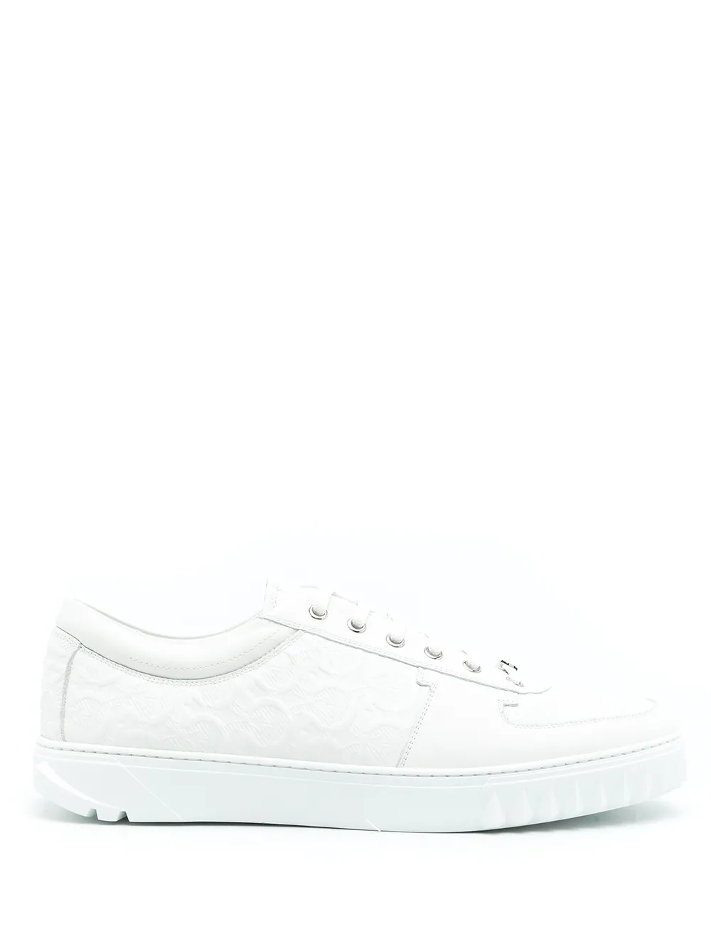 

Кеды с тиснением Gancini Ferragamo, белый