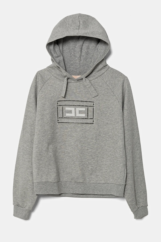 

Детская хлопковая толстовка Elisabetta Franchi, серый