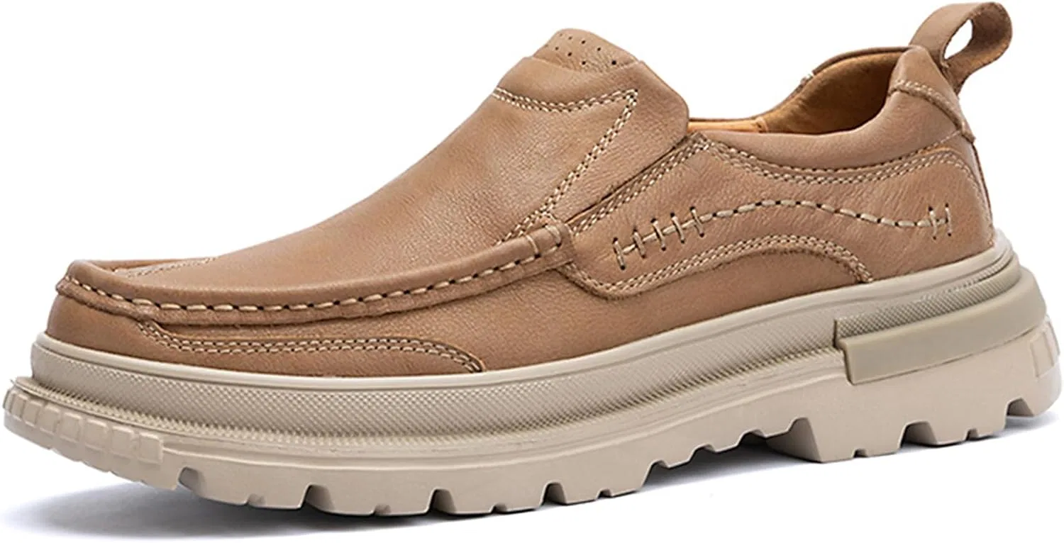 Туфли кожаные Loafers коричневые Vtiao
