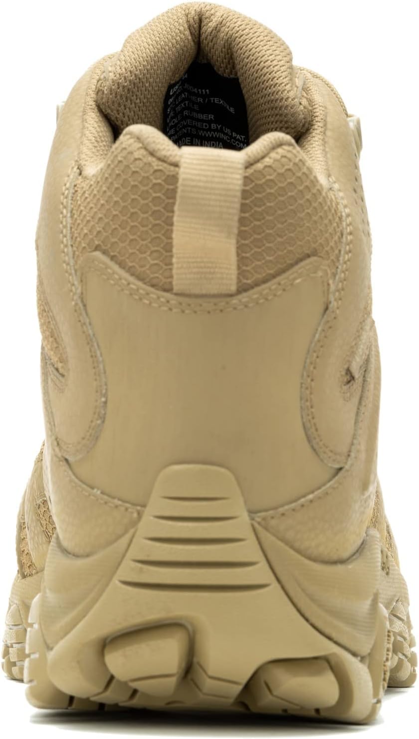 Мужские тактические ботинки Merrell Moab 3 Mid с водонепроницаемой мембраной, верх из лакированной кожи и сетки, для боевых действий, походов и работы, Dark Coyote — фото 4