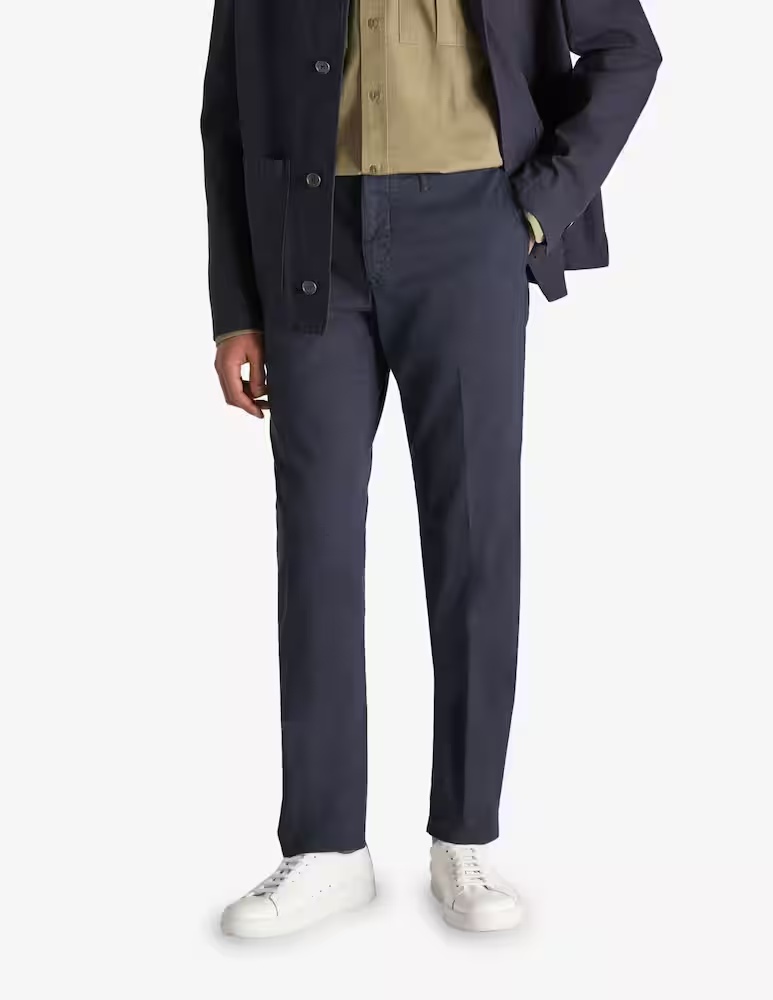 

Брюки Incotex Slim-fit из эластичного габардина Slowear, Синий темно-синий