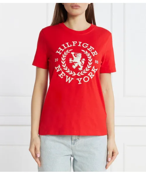 

Футболка reg crest c-nk tee ss Regular fit Tommy Hilfiger, красный