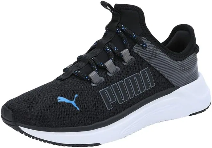 Кроссовки для бега по улицам PUMA Unisex Softride Astro Slip Hyperwave, 2-Puma Schwarz Kühl Dunkelgrau Rennblau Puma Und Weiß