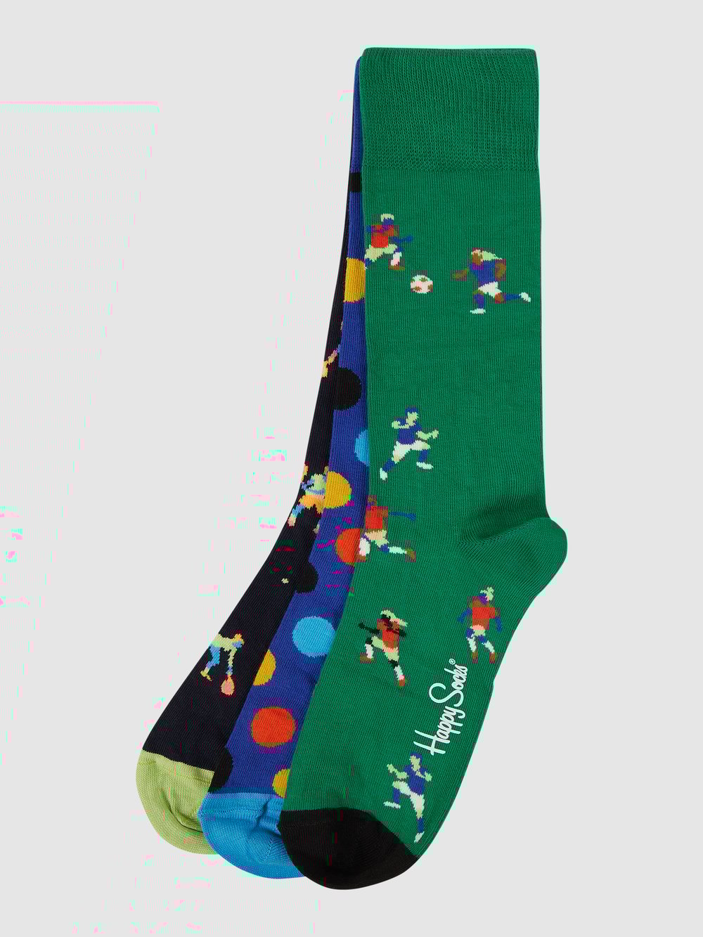 

Носки с добавлением эластичных волокон в упаковке по 3 шт Happy Socks, зеленый