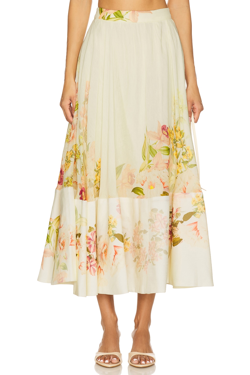 

Миди-юбка Hemant And Nandita, ivory floral