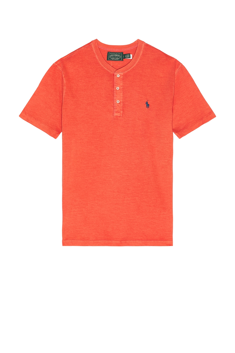 

Футболка-хенли с коротким рукавом из утолщенной ткани Polo Ralph Lauren, Spring Red