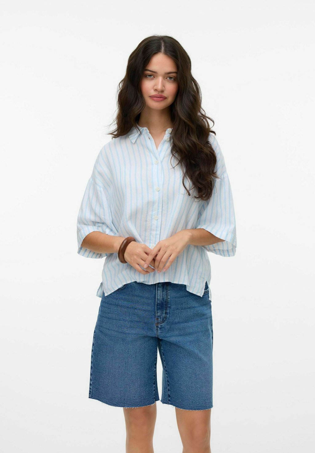 

Рубашка VMLIN Vero Moda, белый