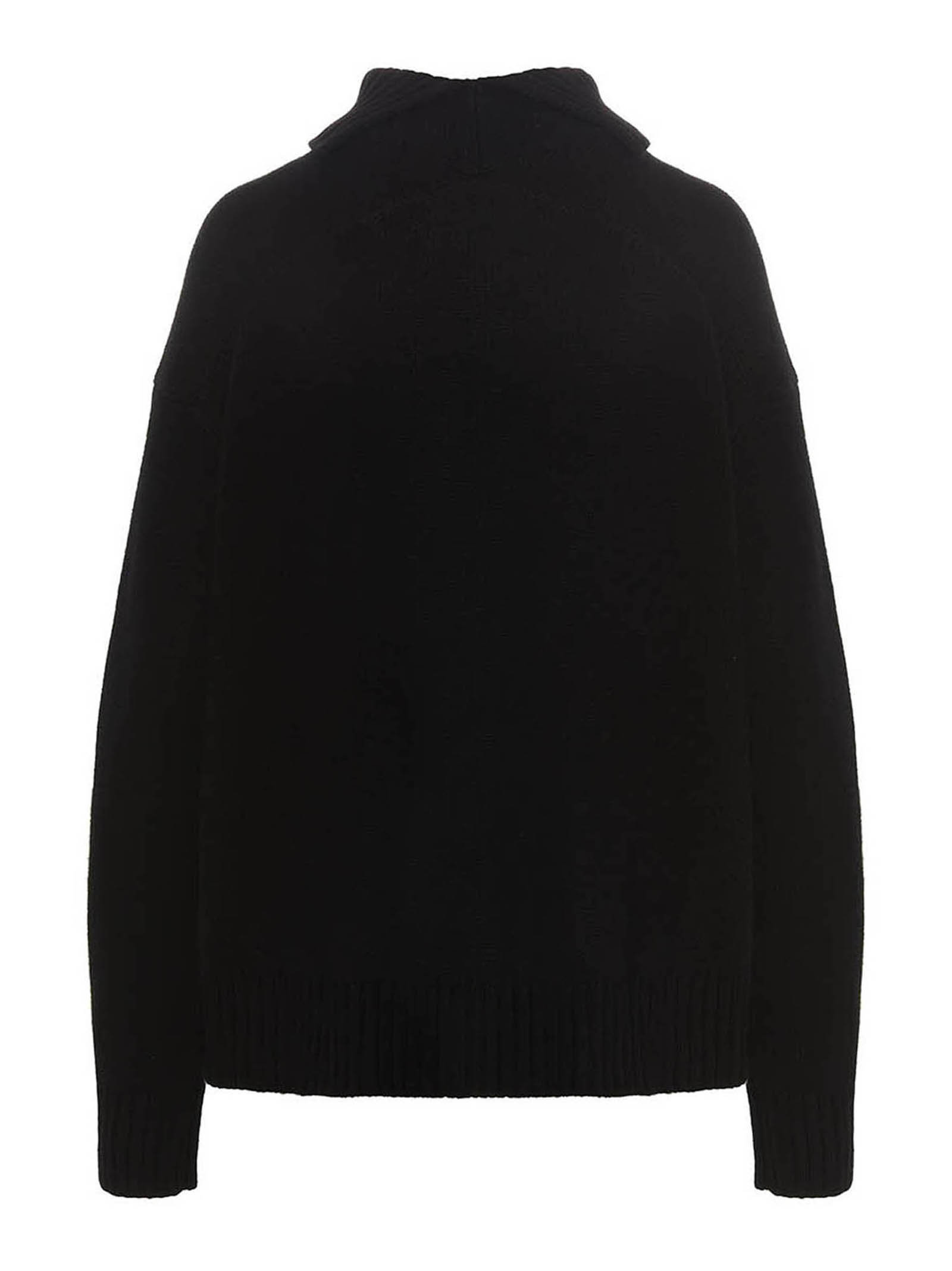 Свитер из кашемировой смеси JIL SANDER, черный — фото 2