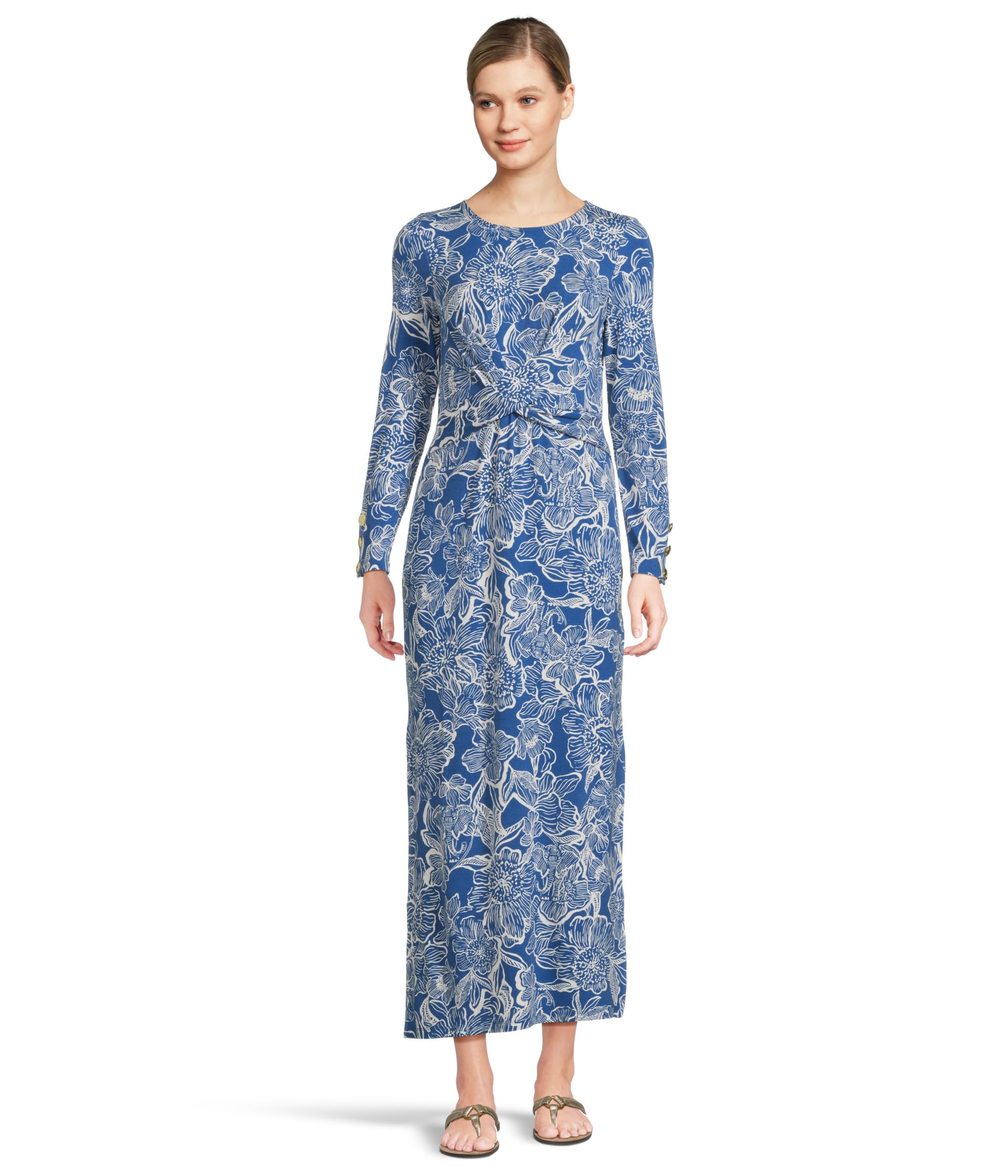

Платье Lilly Pulitzer Alessani Maxi Dress, цвет Starlight Navy Unforgettable