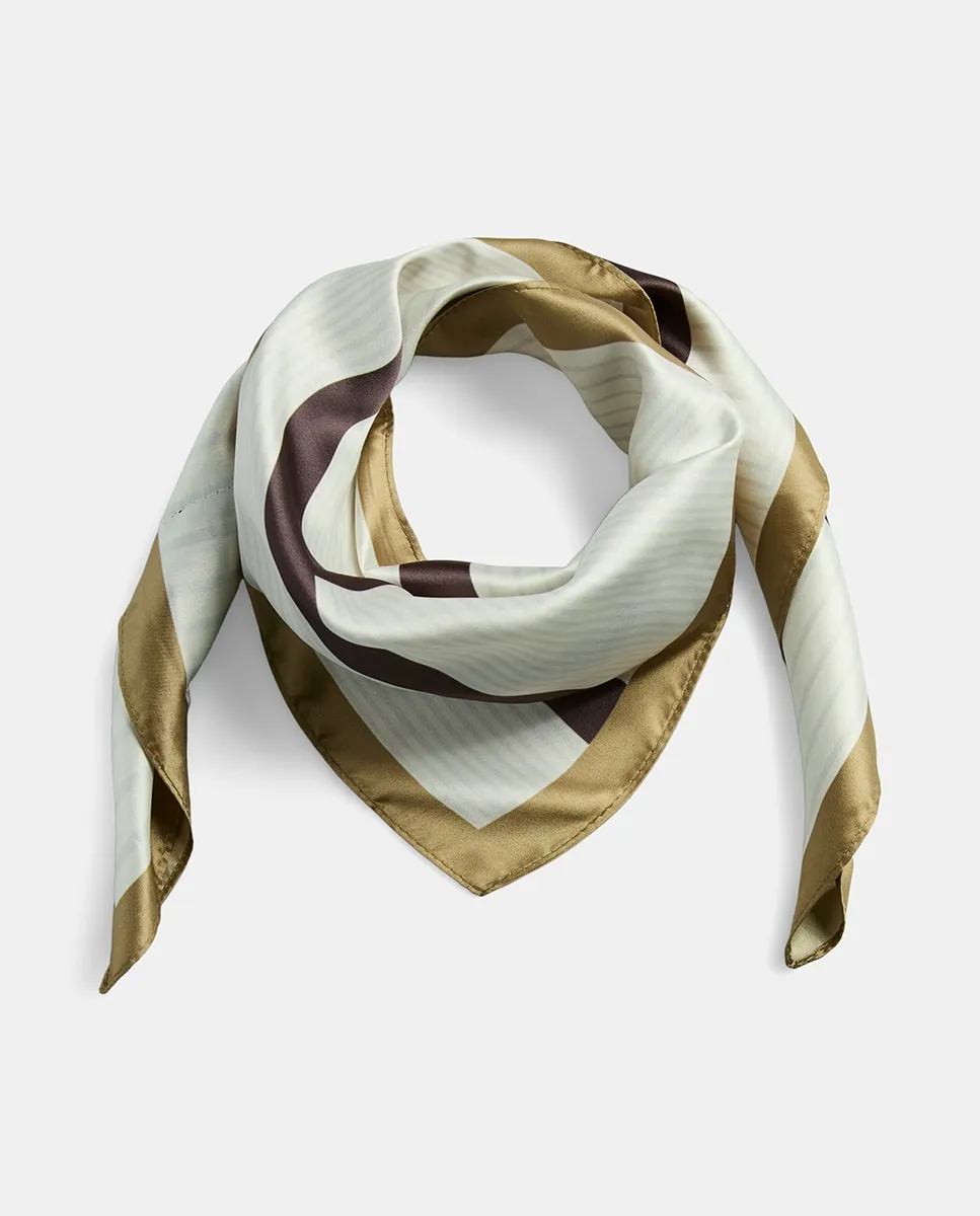 

Платок с леопардовым принтом Pieces, бежевый