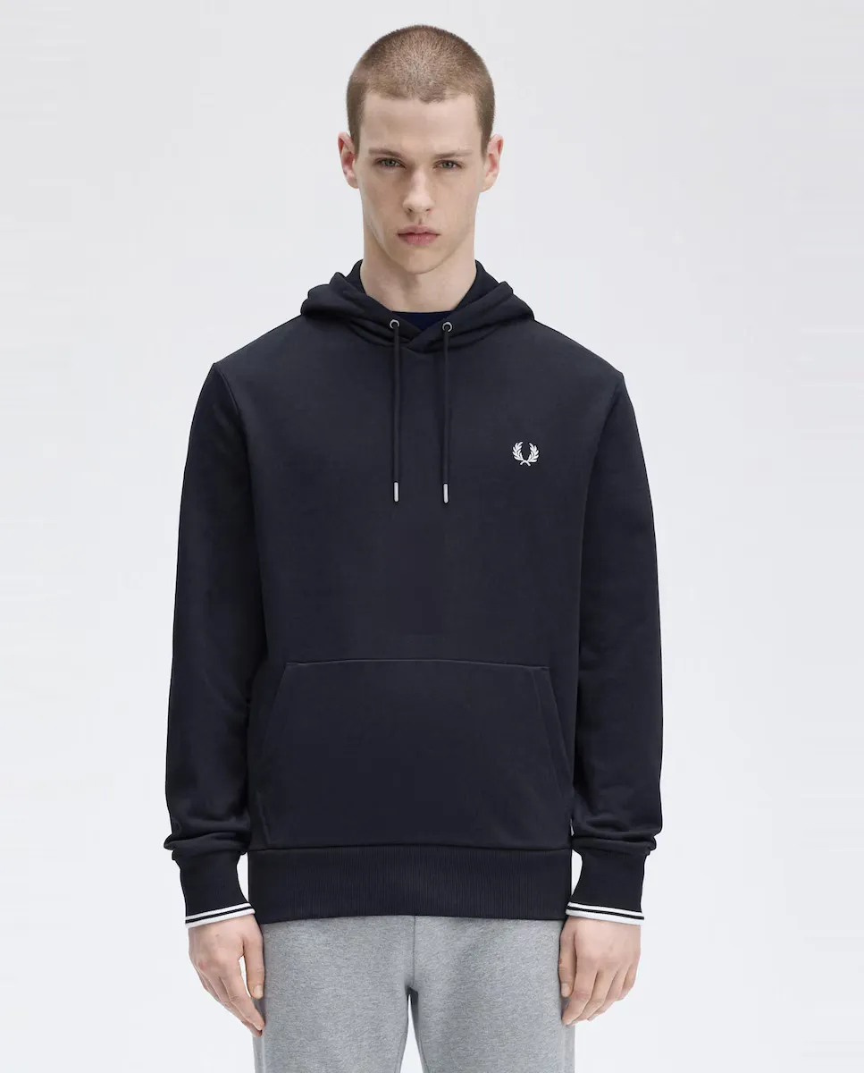 

Мужская толстовка с двухполосой отделкой Fred Perry, тёмно-синий