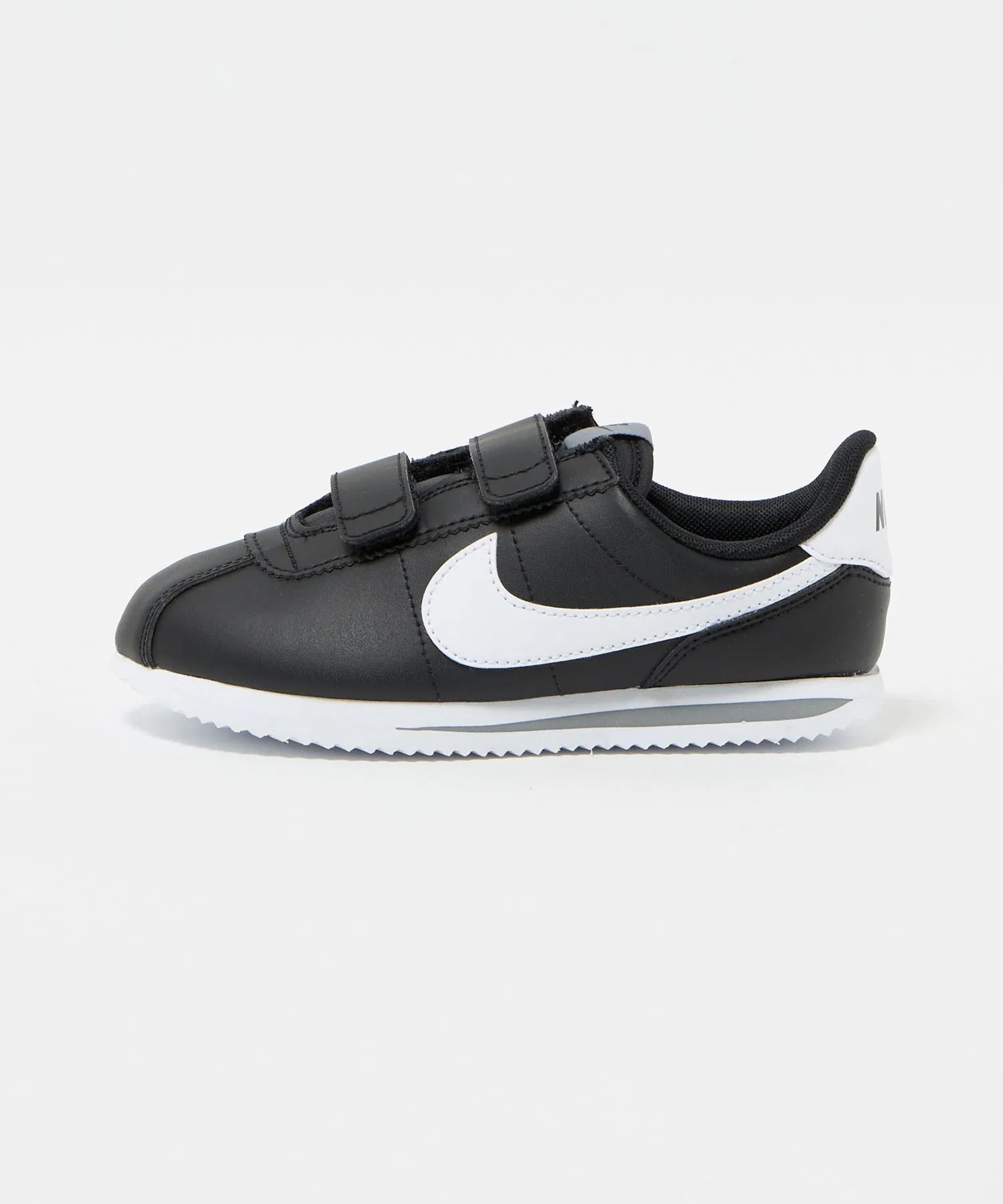 Детские кроссовки NIKE Cortez с липучками чёрные