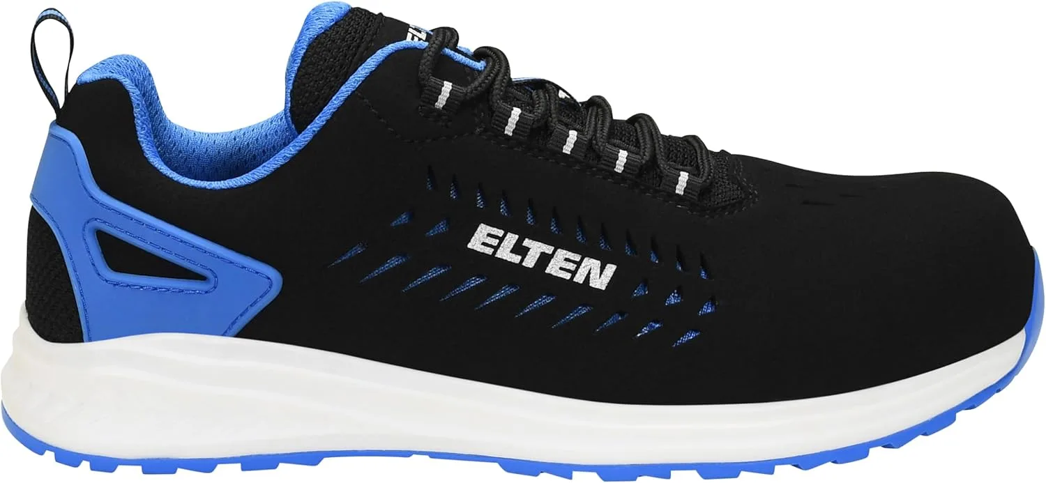 Защитная обувь ELTEN Sharki Blue Low ESD S1, для мужчин и женщин, текстиль, композитный защитный носок (легче стального), легкая, спортивная, черный/синий — фото 2
