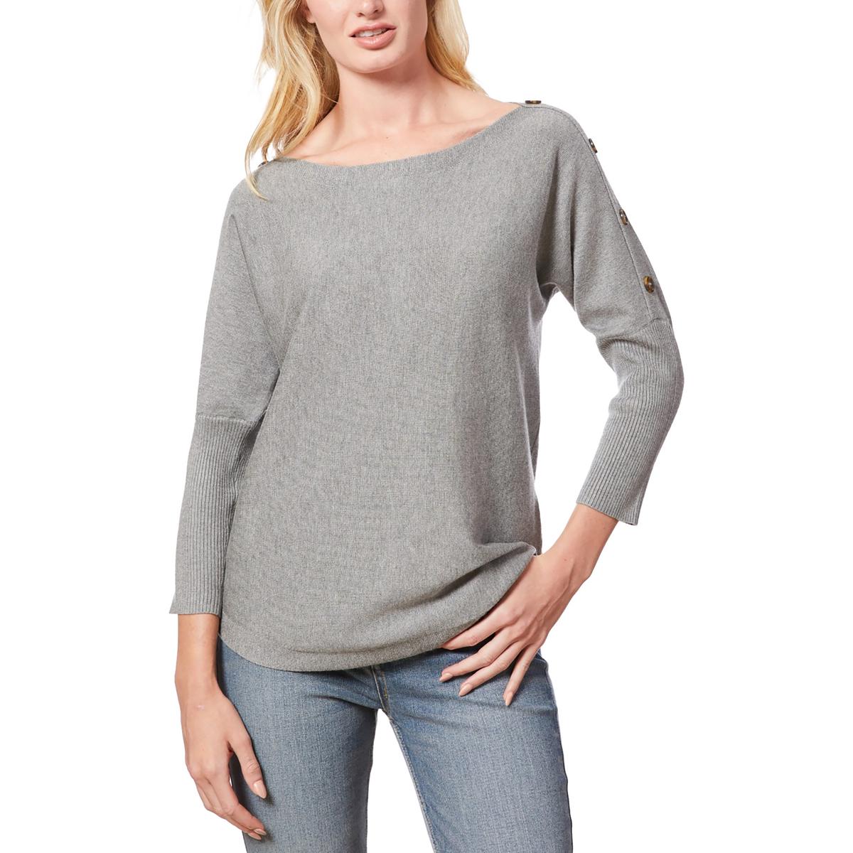 

Женский однотонный вискозный пуловер-топ Melissa Paige, цвет heather grey