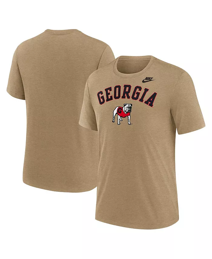 

Мужская футболка Heather Light Brown Georgia Bulldogs Legacy Arch Tri-Blend Nike
