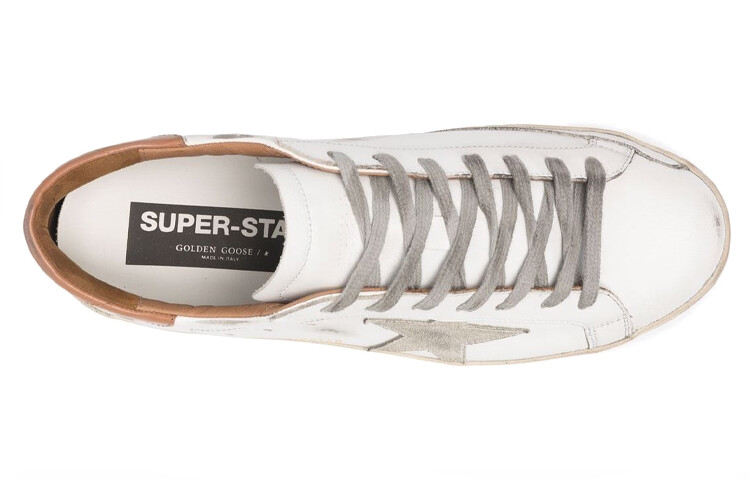 Мужские кроссовки Golden Goose Super-Star, белый/коричневый — фото 4