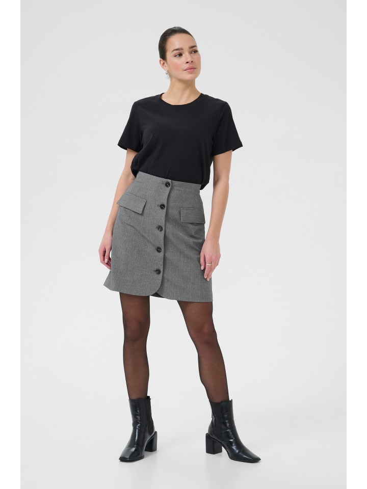 

Юбка KAellie, стандартный крой, серо-меланжевая с меланжевой полоской Kaffe, серый