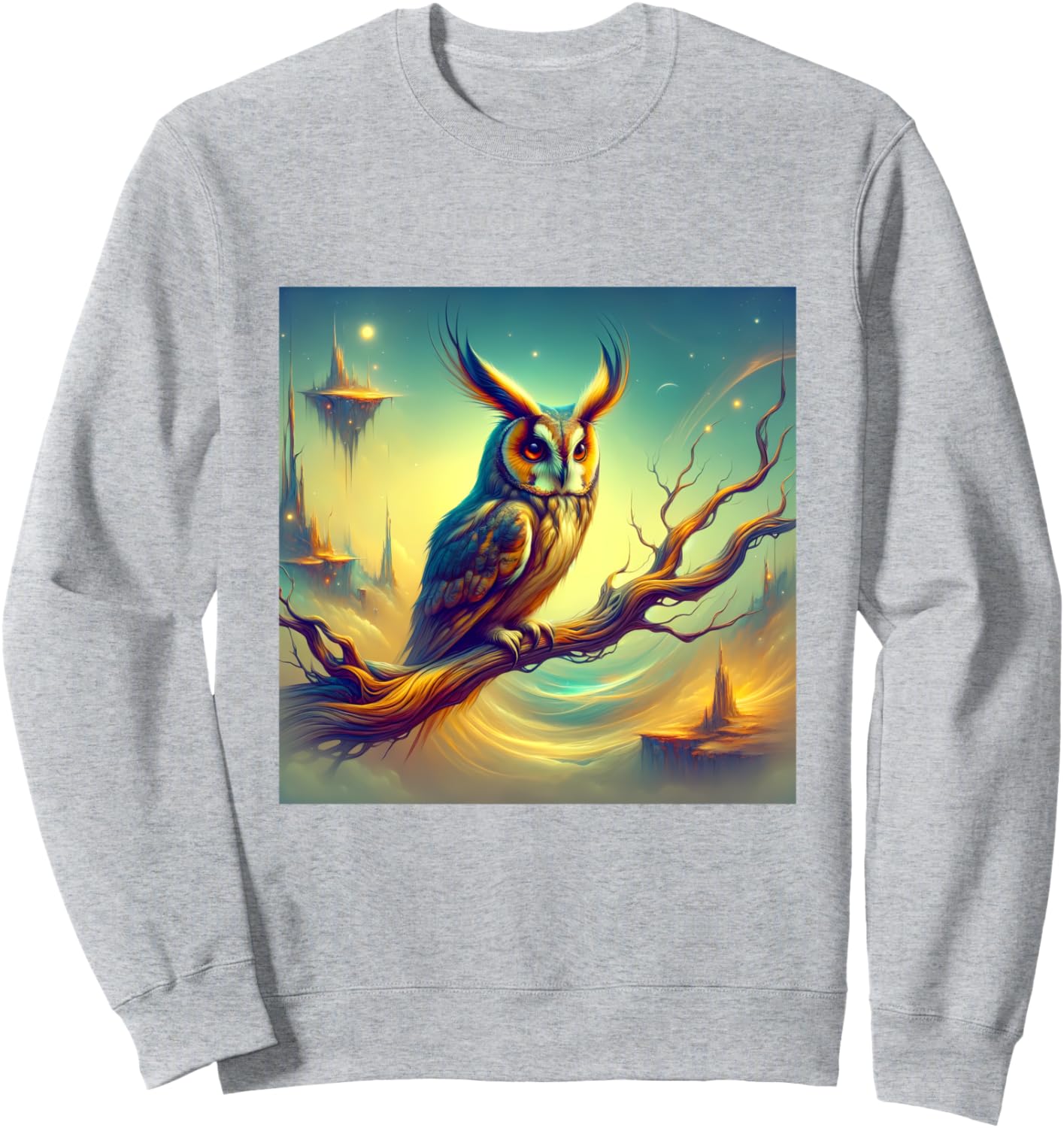 

Толстовка древнегреческая сова, яркая птица, гик, бохо, природа Owl Gifts And Shirts, серый