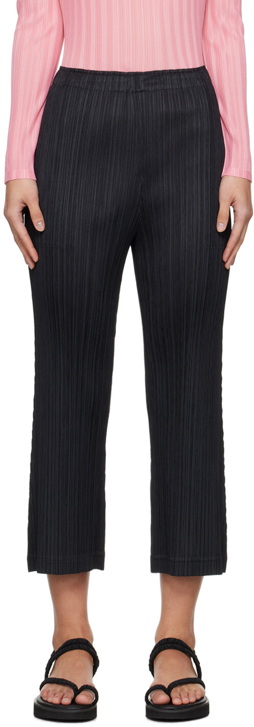 

Черные брюки с утолщенным низом 1 Pleats Please Issey Miyake, цвет Black